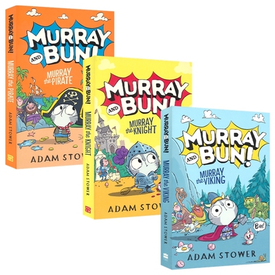 Murray and Bun Murray the Viking 穆雷和本系列3册 轻历史科普 儿童插画故事书 大卫威廉姆斯合作画师 Adam Stower 英文原版进口