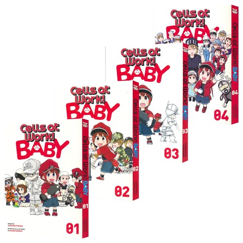 Cells at Work! Baby 工作细胞 婴儿篇1-4 漫画 萌趣人体知识科普 成长冒险 亲子共读 全球热播动画IP改编 英文原版进口儿童图书