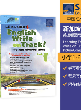 SAP 新加坡小学英语看图写作 Learning English Write on Track Picture Compositions 1-6年级练习册 英语作文训练 英文原版教辅