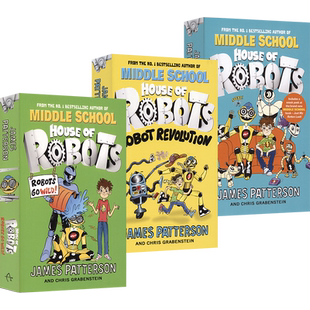 House of Robots 机器人之家3册套装 漫画章节书 9-12岁 青少年课外读物 英语学习 Middle School作者新作 英文原版进口儿童图书