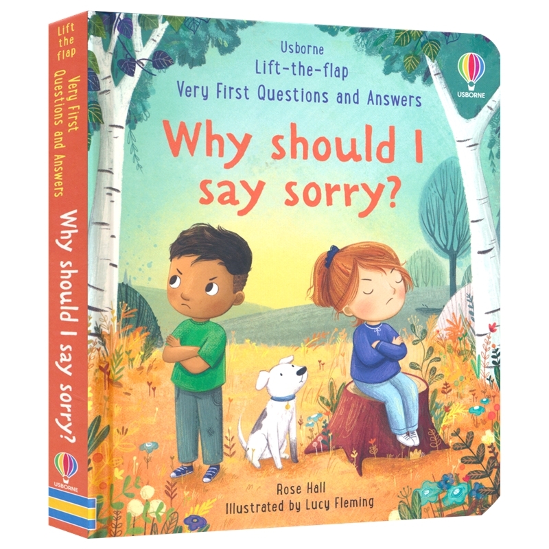 Usborne Lift-the-flap Why Should I Say Sorry 尤斯伯恩翻翻书 为什么我应该说对不起 英语早教启蒙读物 英文原版进口儿童图书