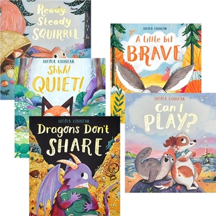 6岁亲子绘本 进口图书 奇幻森林 分享 大开本绘本 勇气 Collection 情商启蒙故事绘本友谊 英文原版 Nicola Kinnear