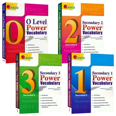 【自营】Casco Secondary Power Vocabulary Sec 1-3  O Level  新加坡英语 词汇加强练习 初中1-3 O水准 4册 初中英语教辅 英文