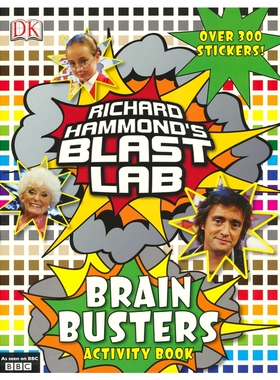 Richard Hammond's Blast Lab Brain Busters 理查德·哈蒙德的爆裂实验室 益智活动 锻炼大脑 300+贴纸 英文原版进口儿童图书
