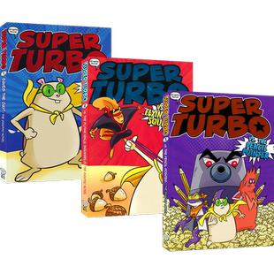 Super Turbo lying Ninja Squirrels Pencil Pointer Saves the Day 超级旋风 班级宠物 全彩漫画书 幽默爆笑 课外读物 英文原版