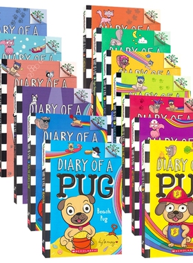 Diary of A Pug 哈巴狗日记12册 学乐大树系列Branches英语全彩桥梁书 Pug Blasts off Pug's Got Talent 英文原版进口儿童图书