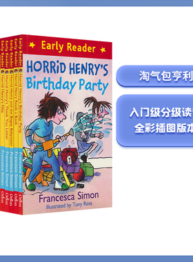 英文原版 Horrid Henry Early Reader 淘气包亨利10册 幽默爆笑故事小说 全彩分级阅读读物 入门级 6-9岁 小学生英语桥梁章节书