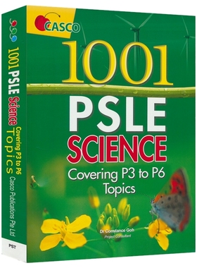 Casco PSLE 1001 Science 新加坡科学 小学 3-6年级 1001练习题集 科学考试 基础提升 PSLE考试 知识笔记 英文原版进口图书