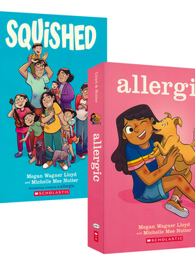英文漫画小说 Squished 拥挤 Allergic 过敏 青少年成长故事 中小学英语课外读物 英文原版进口儿童图书