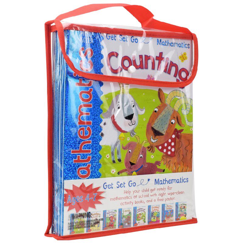 4-7岁幼儿预备英文数学可擦练习