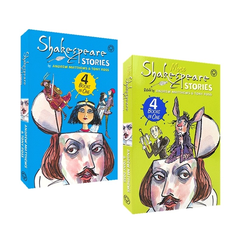 Shakespeare Stories 4 Books In 1 莎士比亚故事集 4合1 2册 通俗易懂 世界名著新编 青少年英语课外读物 英文原版进口儿童图书