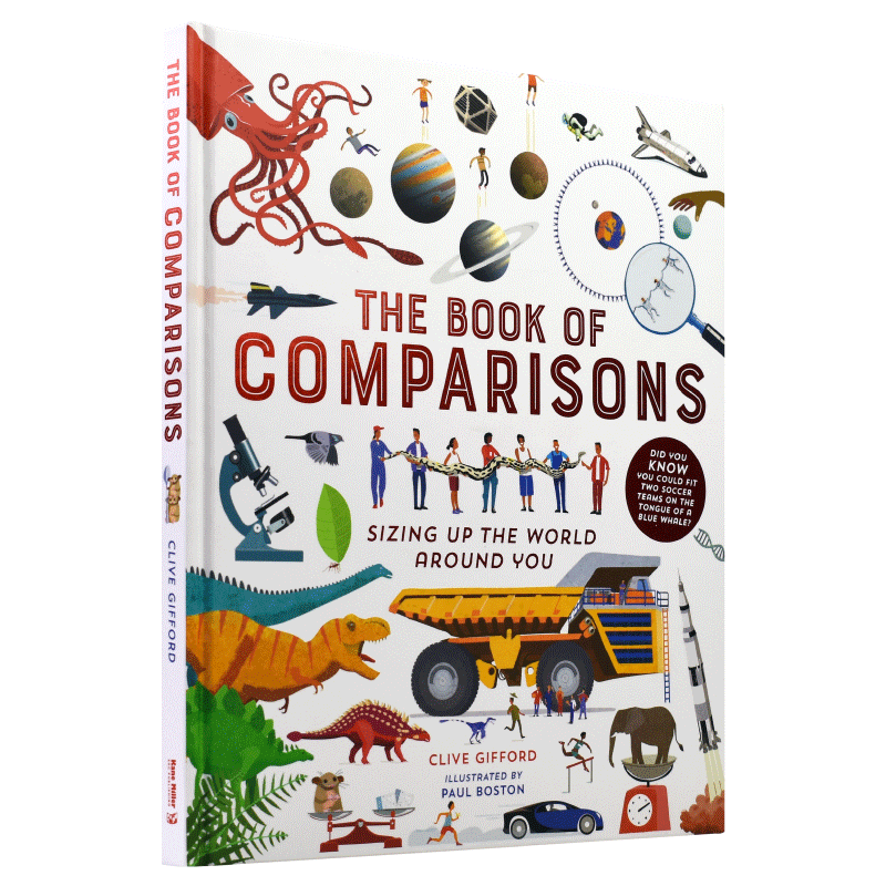 数学测量度量单位主题学习 The Book of Comparisons 数学比较主题之书 数学启蒙科普书 2018年塞恩斯伯里儿童图书奖 英文原版进口