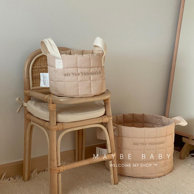 韩国ins尿布收纳筐可爱卡通儿童玩具收纳桶布艺大容量衣服整理箱