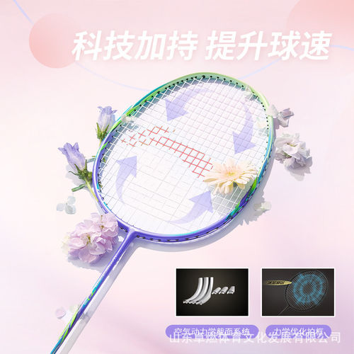 正品李宁碳纤维羽毛球拍训练羽拍ws风暴超轻系列羽毛球拍厂家批发