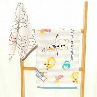 出口日本日单纯棉割绒70*34冰雪奇缘长毛巾全棉洗脸面巾家用柔软