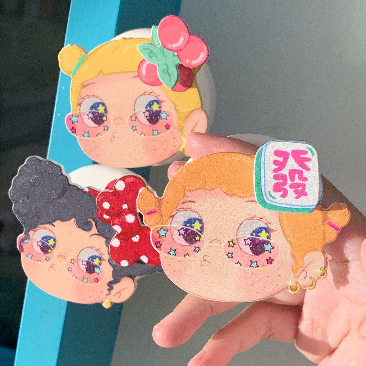 九点半magsafe可爱韩风少女转转仿木磁吸支架手机壳超薄便携通用