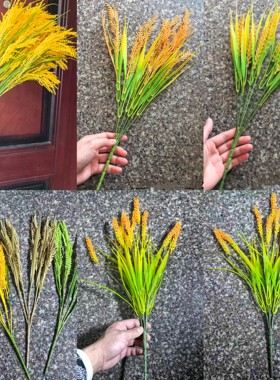 仿真水稻插秧假花小麦直播间道具