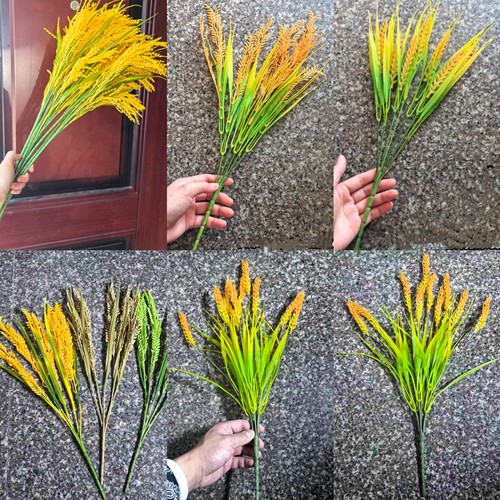 仿真水稻插秧假花小麦直播间道具