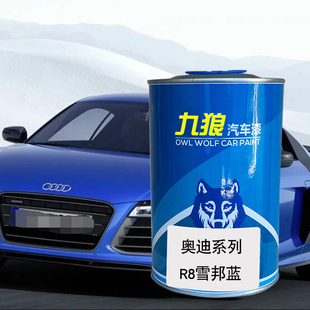 九狼汽车喷烤色漆奥油漆迪成品R8 RS4天空蓝米萨诺红雪邦蓝朱鹭白