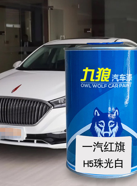 九狼汽车漆一成汽品红漆旗改色4SEHS3珠光白红色H5H7铂光金蓝色漆