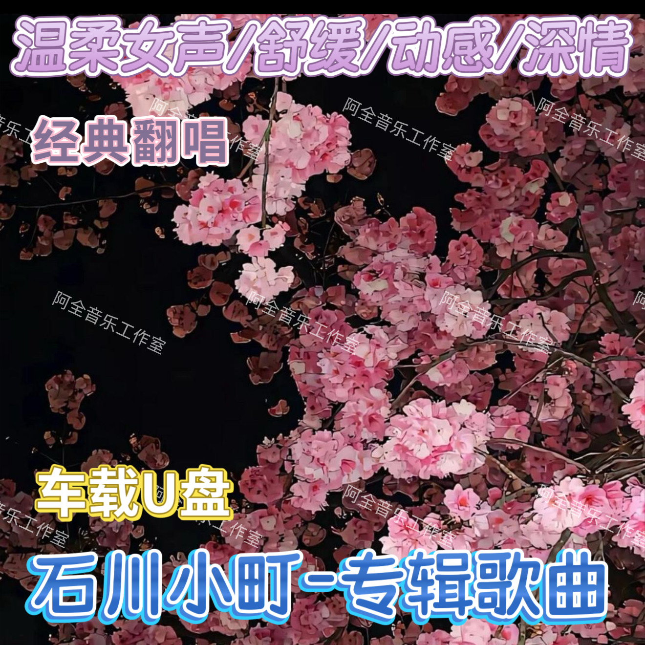 抖音石川小町专辑歌曲无损CD光盘碟片车USB经典怀旧女声抒情翻唱