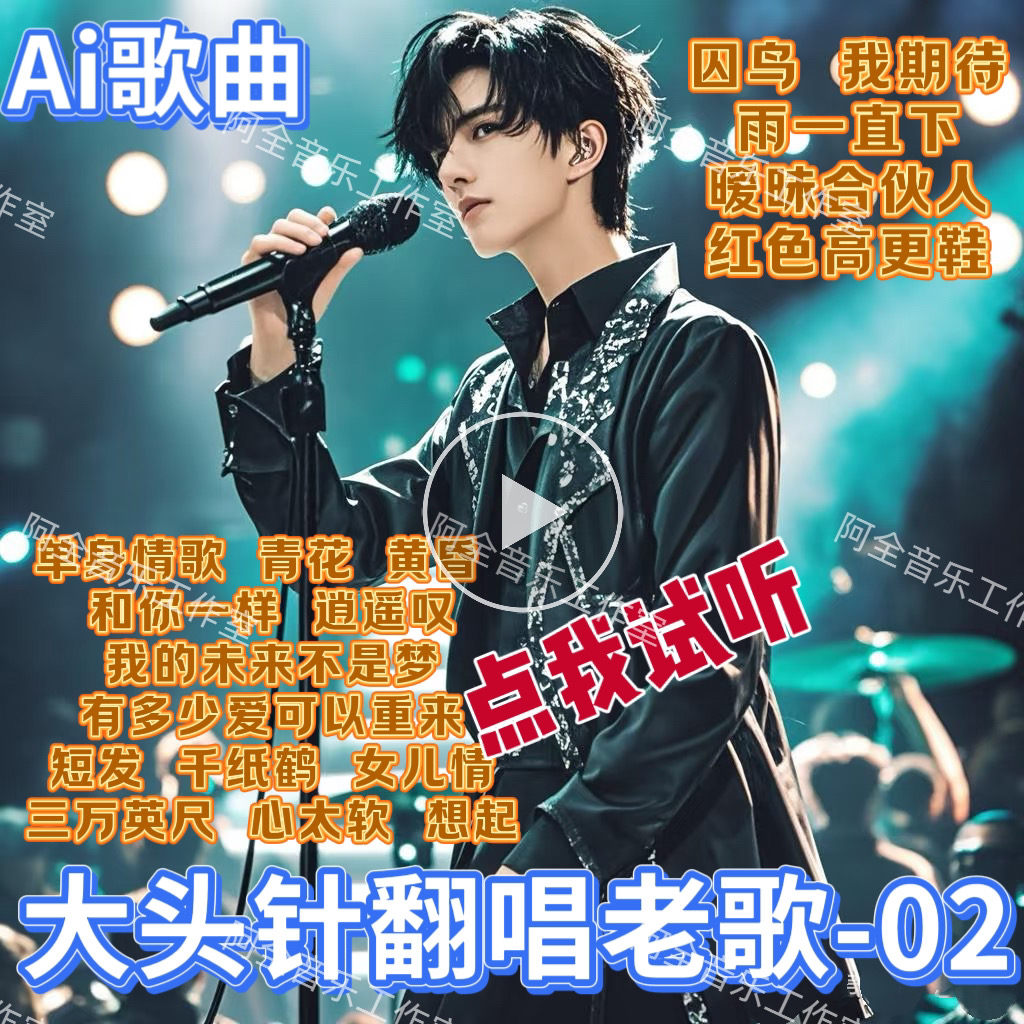 大头针翻唱歌曲第二张专辑汽车载CD碟U盘USB抖音网红伤感流行热门