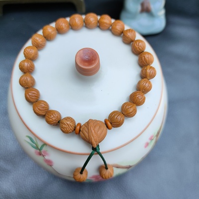 秦岭龙纹桃核情侣款迷你水晶皮小馒头文玩手串男女配饰创意手链