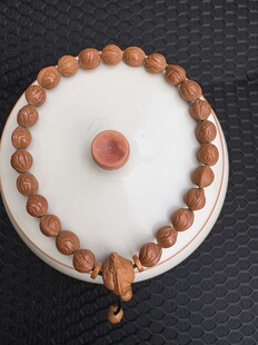 秦岭野生龙纹桃核手串迷你小龙纹全品无修手链新品流行时尚饰品