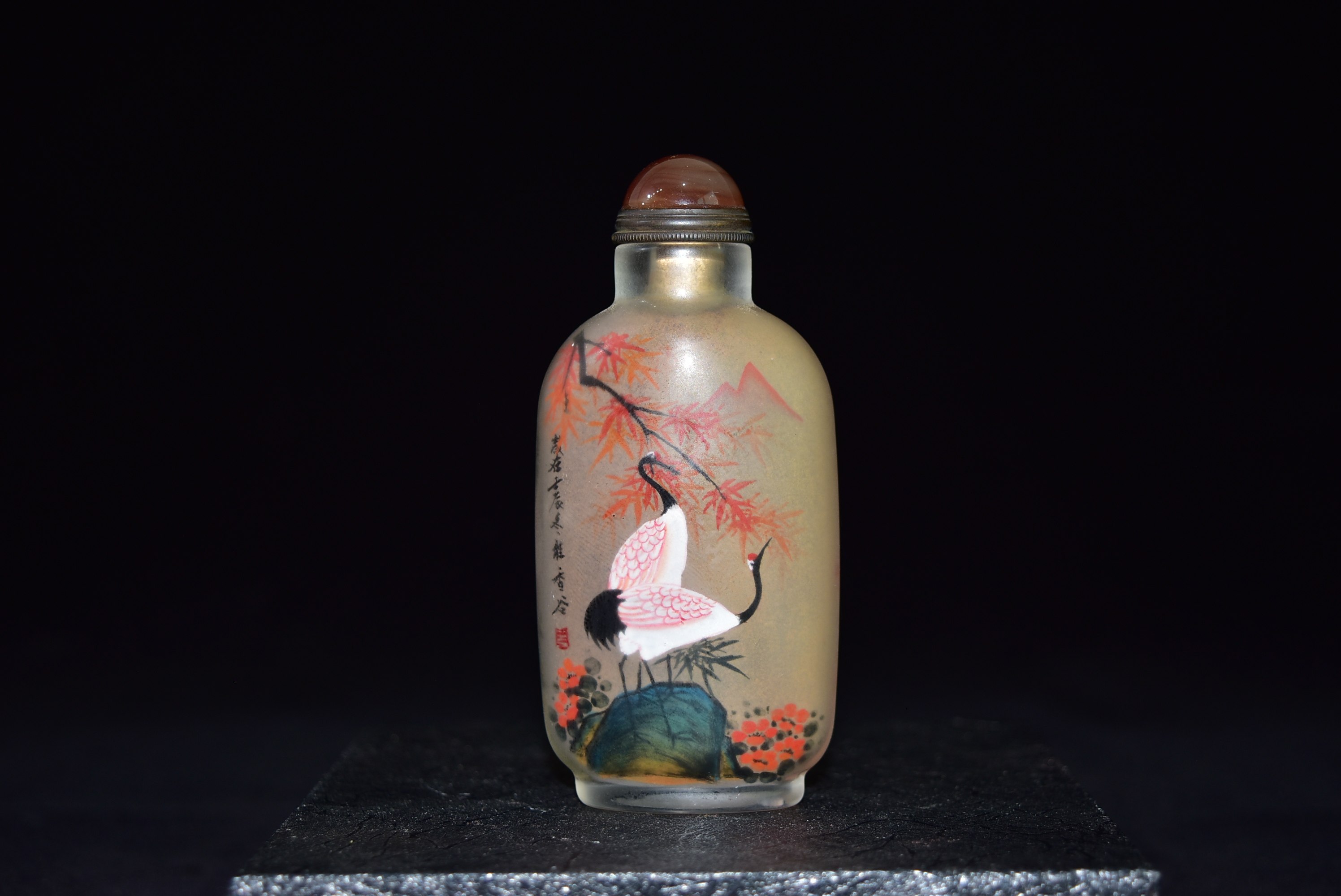 鼎浩古玩 古董老物件收藏 料器内画鼻烟壶