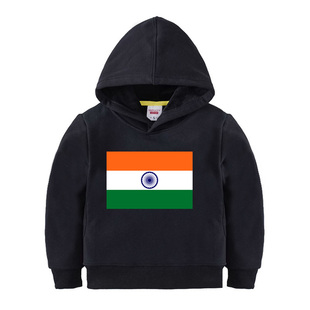 印度国旗卫衣男童女孩子中小学生运动会亲子装连帽服装外套幼儿园