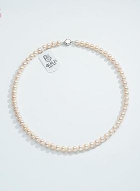 Gloire/古名S925银曼塔天然无核珍珠项链（GULID大证）7-8mm