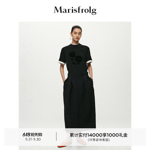 【能量玫瑰T】玛丝菲尔多色复古圆领舒适棉质短袖t恤上衣
