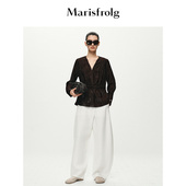 上衣 v领提花衬衫 质感肌理系列 Marisfrolg玛丝菲尔2026春新款