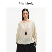 T恤上衣 船型领蝙蝠袖 进口面料 Marisfrolg玛丝菲尔2025秋新款