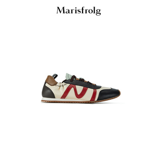 【色彩棕拼】Marisfrolg玛丝菲尔2026春新款时尚撞色平底运动鞋