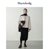 棉服外套 绗缝撞色短款 随型外套 Marisfrolg玛丝菲尔2025冬新款