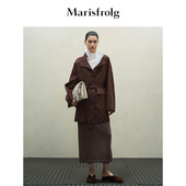 外套 立领收腰风衣式 筑感美学 Marisfrolg玛丝菲尔2025秋新款