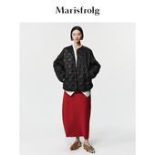 Marisfrolg玛丝菲尔2025冬新款 中长款 宽松棉服保暖加厚短外套棉衣