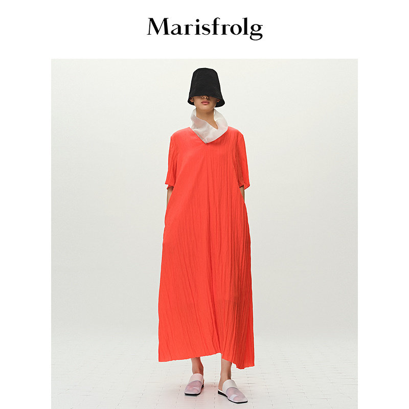 【能量色彩】Marisfrolg玛丝菲尔夏款简约宽松廓形连衣裙