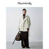 Marisfrolg玛丝菲尔工装 随型外套 口袋大量感乳酪色廓形外套