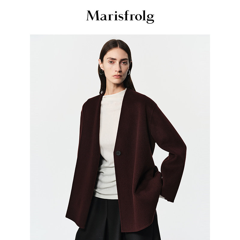【羊绒混纺】Marisfrolg玛丝菲尔冬款针织打底衫白色针织衫