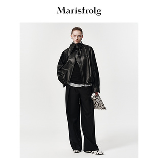 休闲弯刀复合羊毛西裤 Marisfrolg玛丝菲尔2026春新款 无压职场