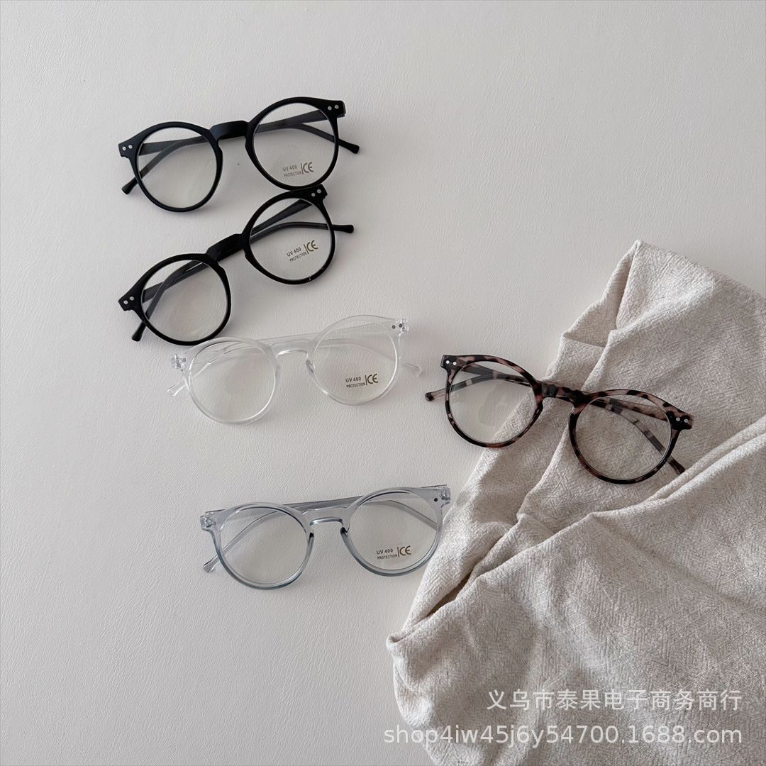 -ins韩系儿童装饰眼镜洋气百搭透色蛤蟆镜男女童休闲网红款太阳镜