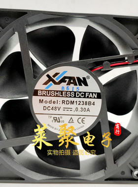 原装XFAN欣瑞联 RDM1238B4 48V 0.30A 12038 12CM 双滚珠散热风扇