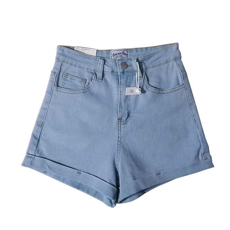 WHITE DENIM SHORTS WOMENS SUMMER 2024 NEW CHIC SUMMER HIGH-WAISTED SLIM SLIM STRETCH A-LINE SHORTS WOMEN