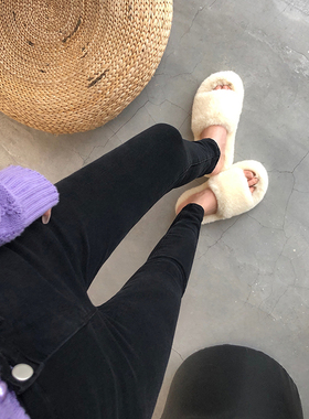 巨显瘦~闭眼入！黑色紧身小脚牛仔裤女显瘦修身弹力铅笔裤冬