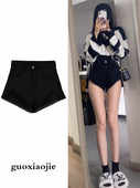 高腰显瘦不规则包臀超短裤 辣妹性感显腿长黑色牛仔短裤 女新款 子潮