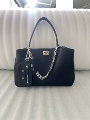 Black Card Holder with Mirror Thick Chain 45 cm