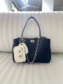 White Card Holder with Mirror and Thin Chain 45 cm