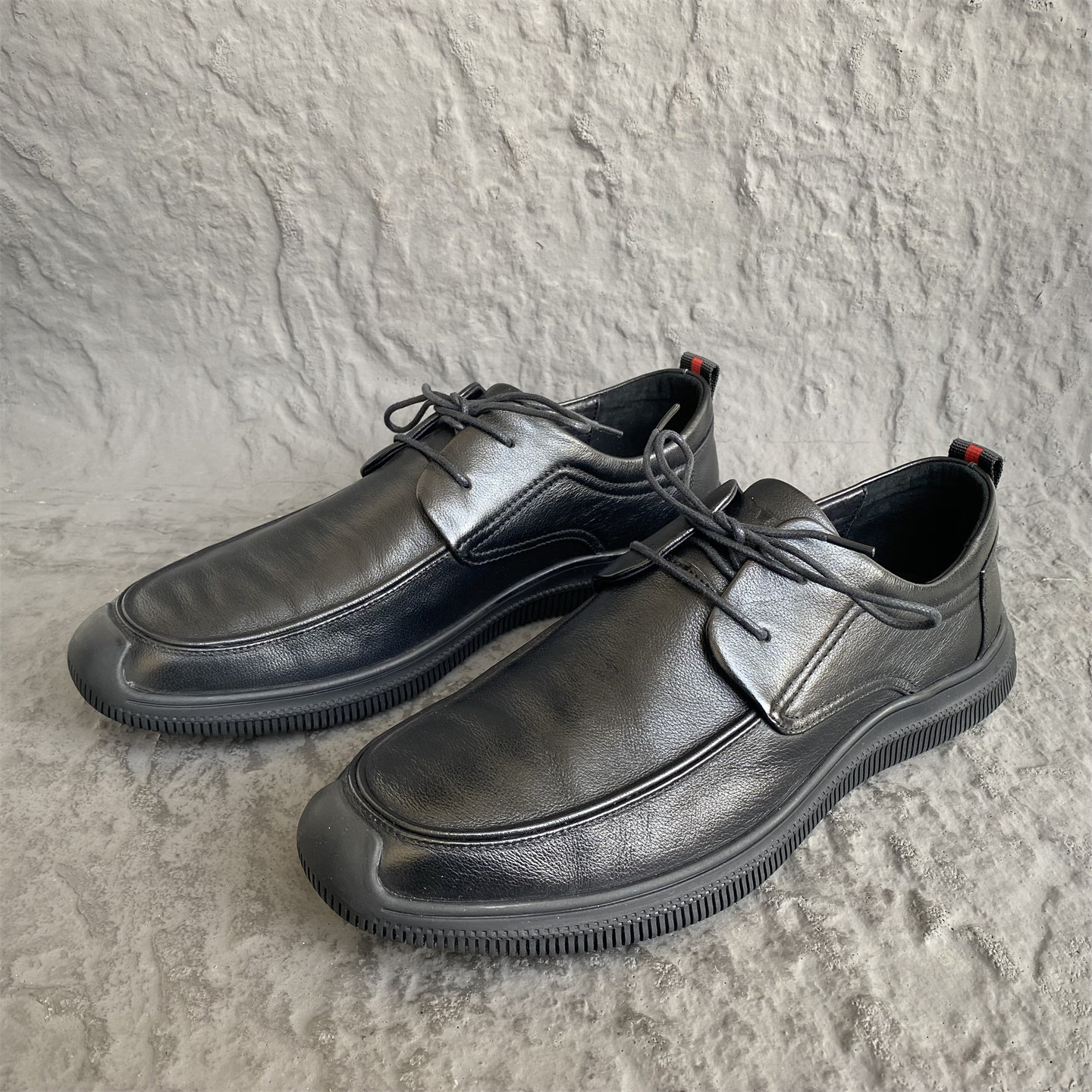 公牛正品男鞋春秋新款软皮软底休闲系带真皮牛皮透气低帮鞋42码